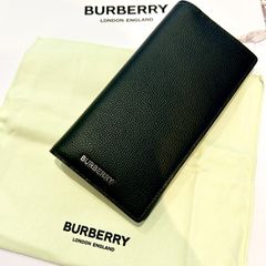 バーバリー 長財布 二つ折りチェック シルバーロゴ PVC レザー 近年