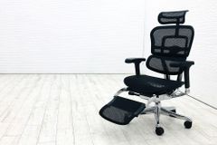 【未使用品】 自社保証有 エルゴヒューマンプロ2 オットマン 中古 ヘッドレスト付き ergohuman PRO2 Ottoman 中古オフィス家具 BKフレーム ブラック 【A000003557】