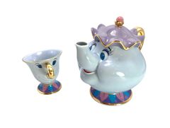 Disney　ディズニー　ポット夫人　チップ　ティーポット　マグカップセット