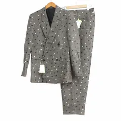 ポールスミス PAUL SMITH タグ付き 16SS リネン スーツ ダブル セットアップ カジュアル ドット柄 麻 背抜き ジャケット スラックス Mサイズ PM-IS-77634  IBO70 0327