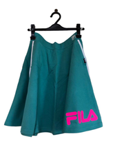 N1083. FILA蛍光ロゴ・フレアスカート・グリーンL / FILA