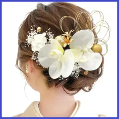 飾り 振袖 着物 和装 袴 卒業式 浴衣 結婚式 七五三 ウェディング 成人式 ダリア コチョウラン 花 胡蝶蘭 かわいい 髪飾り【4タイプ展開】 X1101