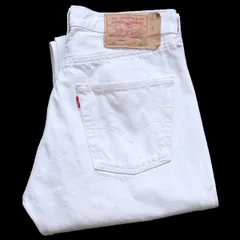 90s スペイン製 Levi'sリーバイス 501 ホワイト デニムパンツ W33★SDP4036 ユーロ オールド ビンテージ ジーンズ ストレート