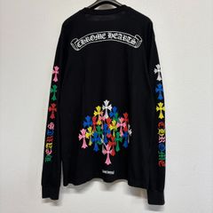 CHROME HEARTS Cemetery Cross Multi Color Scroll Label クロムハーツ セメタリークロス マルチカラー スクロールラベル 黒 ブラック 長袖 Tシャツ ロンT トップス カットソー メンズ XLサイズ 極美品