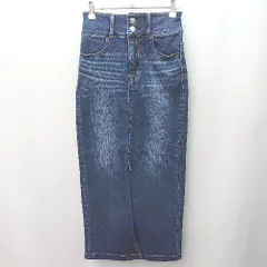 AZUL アズール デニム ロング Aライン デニムタイトスカート サイズＳ ブルー系 レディース E  【1507280007648】