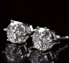 サージカルステンレス シルバー925 メッキ CZダイヤ ピアス 8mm モアサナイト ゴージャス おしゃれ 送料込