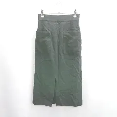 ◇ ⊇ SLOBE IENA スローブ イエナ ウール混合 ロング タイト スカート サイズ36 ブラック レディース E  【1502180052996】