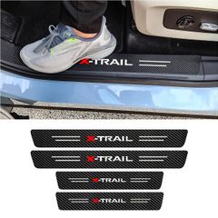 【迅速発送】エクストレイル サイドステップガード 日産 エクストレイル T33系 T32系 全シリーズ適用 車用 ドアガードステッカー レザー製 粘着力強い 水防止 汚れ防止 傷防止 簡単取り付け ４件セット (X-TRAIL)