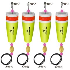 THKFISH 4個 ウキ釣り 飛び出る浮き 釣りポッピングコルク 釣り道具 28g,35g,40g,30g 40g-4個 緑