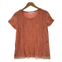 Rope Picnic  ロペピクニック  レース 半袖カットソー size38/ピンク系