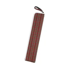 （まとめ）トモエ算盤 算盤袋 NF3604 23桁用チェック〔×30セット〕
