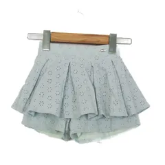 メゾピアノ ショートパンツ ボトムス フレア レース キュロット キッズ 女の子用 110サイズ ミント Mezzo Piano 【中古】