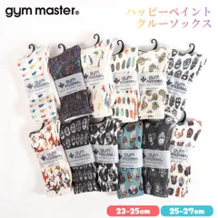 [25-27cm] gym master ジムマスター 靴下 ハッピーペイント クルーソックス 覆面レスラー プロレスラー G857329 メンズのサムネイル