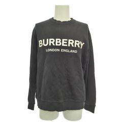 BURBERRY バーバリー ビッグ ロゴプリント スウェット・パーカー・トレーナー トップス/SP/ブラック/プレゼント【♂】【B】【メンズ】★■583977【中古】