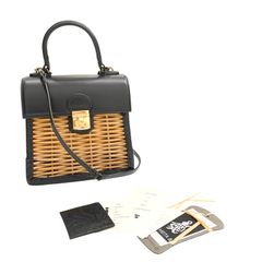 eb.a.gos エバゴス カーフ ハンドバッグ S かごバッグ 2WAYショルダー ミラー付 S ebagos-18426-BK