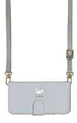 Xperia XZ2 Premium SO-04K SOV38 ケース 手帳型 エクスペリアXZ2 プレミアム スマホケース スマホショルダー レザー ストラップ メジェド様 メジェド神 かわいい 調節可能 130cm  カラー06