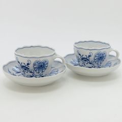 マイセン カップ＆ソーサー■ブルーオニオン C&S 洋食器 2客セット 1級品 Meissen 1
