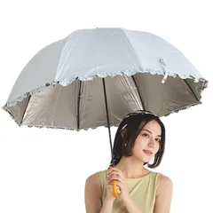 日傘兼用雨傘 レディース 日傘 uvカット 遮光 長傘 遮光率 99.9% 日光を遮断 軽量 Mサイズ 晴雨兼用傘 フリル ドーム型 生地裏コーティング 紫外線遮蔽率99% UPF50+ 60cm サックス 0