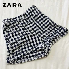 ZARA ザラ ツイードショートパンツ 千鳥格子ツイードショーツ