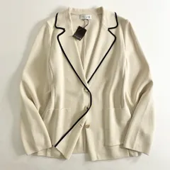 50h10 《タグ付き》 MACKINTOSH マッキントッシュ ニットテーラードジャケット 38 ホワイト ブレザー 日本製のサムネイル