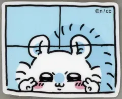 【中古】シール・ステッカー 窓から覗くモモンガ スマホに貼れるサイズのクリアステッカー 「ちいかわ なんか小さくてかわいいやつ」