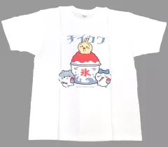 【中古】Tシャツ ちいかわ＆ハチワレ＆うさぎ(かき氷/縁日) Tシャツ ホワイト Lサイズ 「ちいかわ なんか小さくてかわいいやつ×イトーヨーカドー」