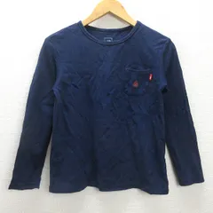 H■ノースフェイス/THE NORTH FACE NTJ81805 L/S POCKET TEE ロングスリーブTシャツ【150】紺/KIDS■2【中古】