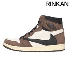 ナイキ ×トラヴィススコット Travis Scott  AIR JORDAN 1 HIGH OG TS TRAVIS SCOTT CD4487-100 エアジョーダン1ハイオージースニーカー メンズ 27.5cm
