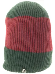 GUCCI グッチ ウールニットキャップ グリーン×レッド 表記なしのサムネイル