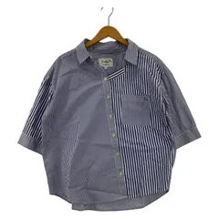 arnold palmer アーノルドパーマー ストライプ半袖シャツ size2/ブルー×ホワイト