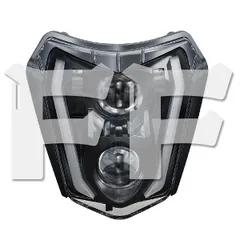 送料無料● For 2014~2022年式 KTM Headlight EXC XCF SX F SMR..など LED ヘッドライト Eマーク認証 Hi.Low.ディライト ホワイト 1セット