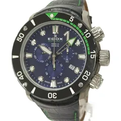 EDOX メンズ 腕時計 クロノオフショア1 シャークマンIII ウルトラマリーンシートゥスカイ SS ラバー ネイビー文字盤 10241のサムネイル
