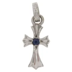 CHROME HEARTS (クロムハーツ) 18KWG CRS BBYFAT SAP ベイビーファット 1サファイヤ ネックレストップ ホワイトゴールドのサムネイル