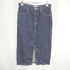 ◇ AZUL BY MOUSSY アズールバイマウジー 膝丈 タイト スカート サイズM インディゴブルー レディース E  【1407180063259】