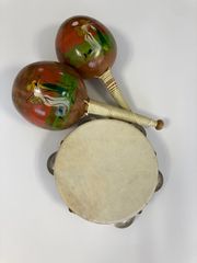 民芸品マラカス＆小タンバリン