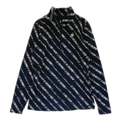 サイズ：M LE COQ GOLF ルコックゴルフ  ハーフジップ 長袖Tシャツ ロゴ柄 ブラック系 [240101485804] ゴルフウェア レディース ストスト