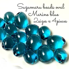 No.540  鈴丸ビーズオーバル　8piece