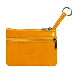 【新着商品】男女兼用 本革財布、カードケース、ジッパー付きキーケース、2種類のサイズ (L Thayakii オレンジ)
