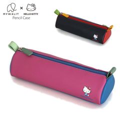 mywalit KITTY ハローキティ ペンケース 筆箱 ポーチ Pencil Case キティちゃん コラボ レザー 牛革 カーフ ペンポーチ コスメポーチ ロングポーチ MY1380