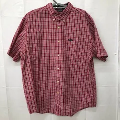 【新品同様】　チャップス　半袖シャツ　パッチワーク　チェック　M　オレンジ HD Style パッチワーク風・マドラスチェック七分袖シャツ