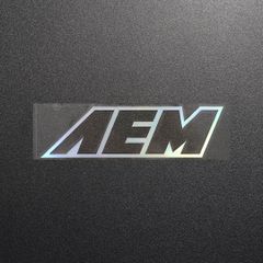 B級・新品・未使用☆AEM　カッティングステッカー　オーロラ　1枚　縦41mm×横150mm　| ロゴ | デカール | 切り文字 | 切文字 | 新品 | 送料無料 | 匿名配送