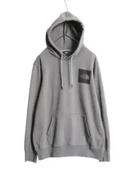 【お得なクーポン配布中!】 ノースフェイス 両面 プリント スウェット フード パーカー メンズ L / プルオーバー 裏起毛 アウトドア トレーナー ボックスロゴ グレー