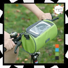 自転車 トップチューブバッグ 筒形バッグ タッチスクリーンバッグ ショルダーバッグ 水を防ぐ 2way バッグ 斜め掛け 鞄 アウトドア ドラムバッグ フロントバッグ お財布ポシェット サイクリング用品 フレームバッグ スマホ専用ポケット 77YIKE-001