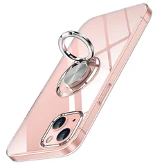 【在庫処分】耐衝撃 ストラップホール付き TPU 一体型スタンド機能 透明 スマホケース 車載ホルダー対応 アイフォン15 クリア アイホン15 リング付き ケース 携帯ケース 適用 iPhone15 カバー・クリア OURJOY
