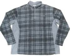 Columbia チェック柄 ハーフジップ フリースプルオーバー XXL USAコロンビア古着