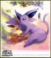 My151　ブイズ　ミニ色紙6枚 ポケモン My151 ブイズ色紙ART＆メガニウム進化ライン色紙