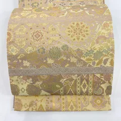 ［お太鼓柄］　袋帯   中古品　名物裂間道　箔屋清兵衛　434cm  O-157 楽天市場】箔屋清兵衛の通販