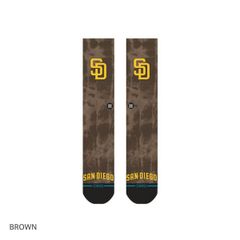 STANCE SOCKS スタンス ソックス PADRES DYE パドレスダイ A556A25PAD#BRN 靴下 メジャーリーグ公式 MLB チームソックス 野球 ユニセックス レディース メンズ 新品 国内正規品 【サイズ / L：25.5-29cm】