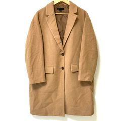 早い者勝ち！【UNIQLO】ユニクロ ウール ブレンド ビックシルエット テーラード コート ジャケット アウター 毛 ナイロン シンプル 無地 カジュアル ロング丈 ゆったり 通勤 通学 デート キャメル 茶色 レディース サイズXL/843UU
