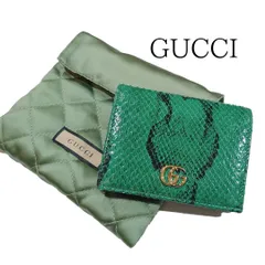 K445 未使用☆ グッチ GUCCI 長財布 パイソン ラウンドファスナー